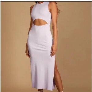 Lulus light purple cut out Maxi dress. Sz: Xs